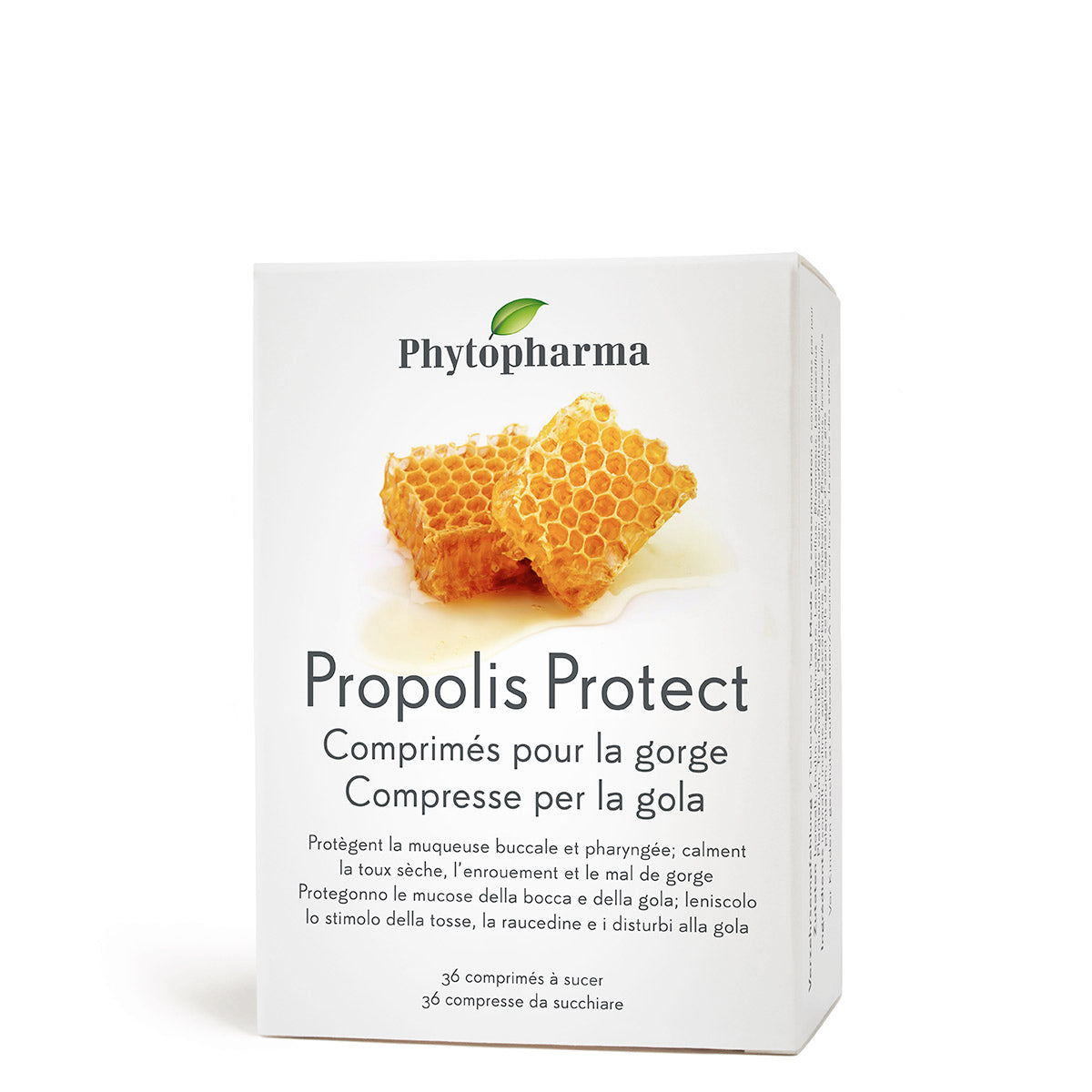 Phytopharma Propolis Protect Lozenges – natural throat care and mucosal protection (36 pcs) Main image