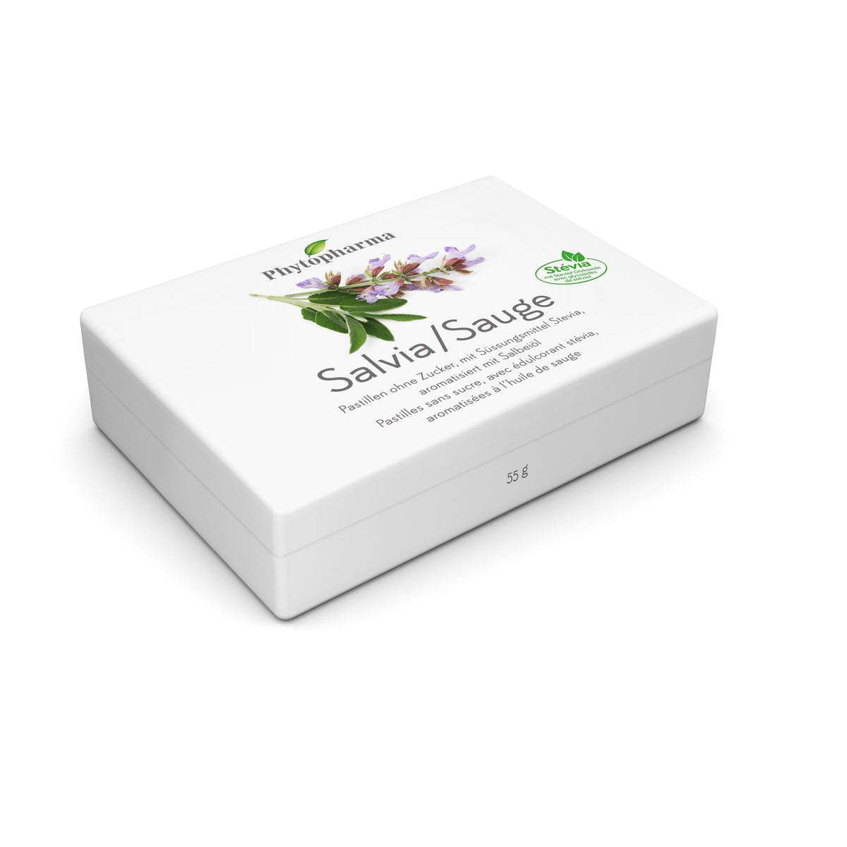 Phytopharma Sage Lozenges 55 g – Swiss herbal throat pastilles with sage extract