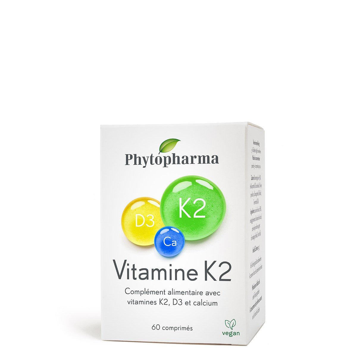Phytopharma – Vitamin K2 + D3 + Calcium Tablets | Bone & Cardiovascular Support | 60 tablets Main image