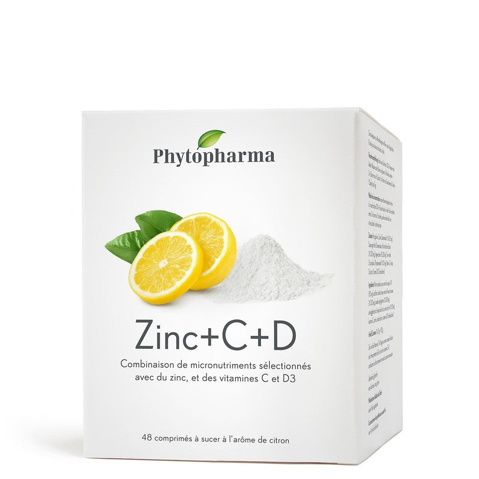 Phytopharma – Zinc + C + D Lozenges | Triple Immune Support | 48 lozenges Main image