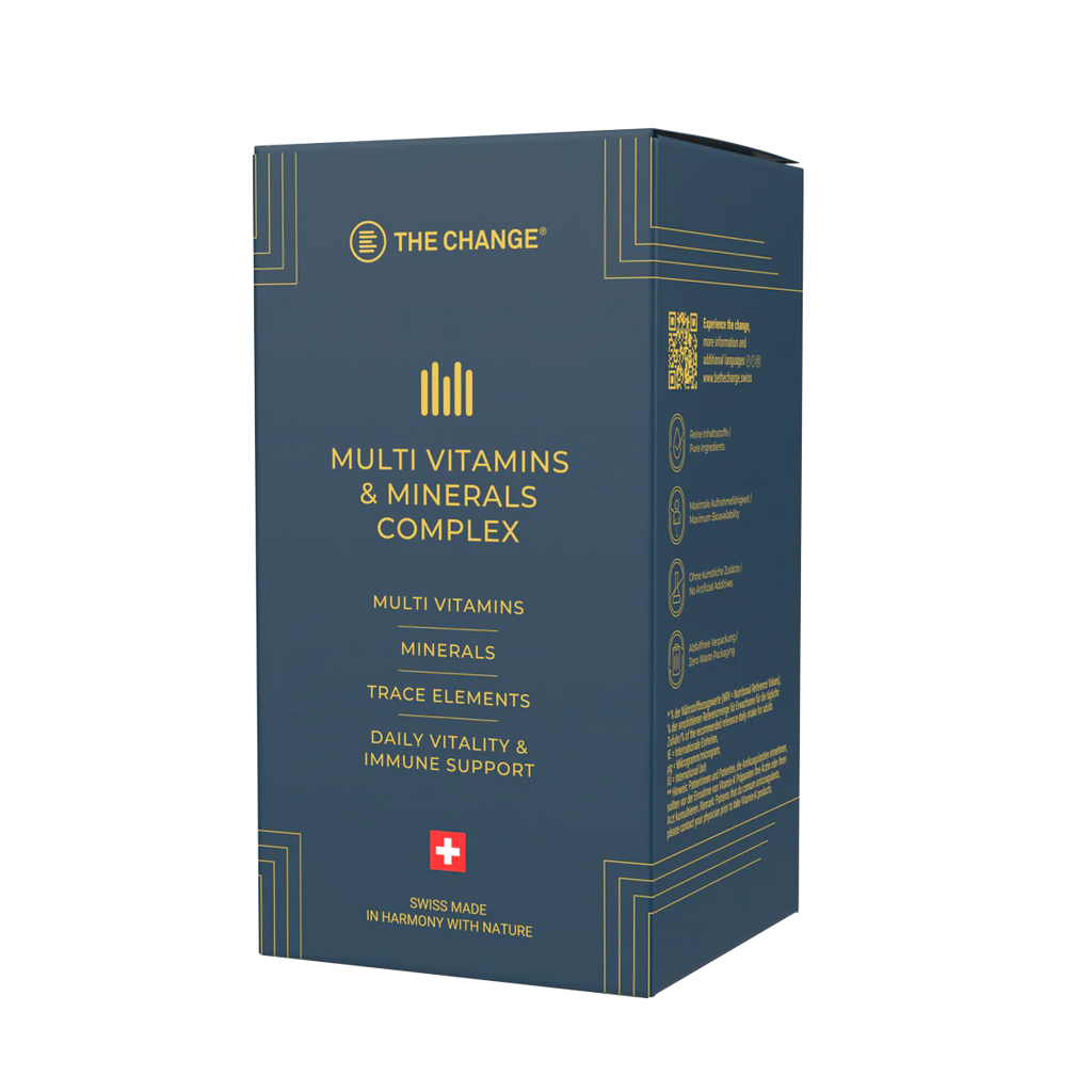 Premium Swiss multivitamin and mineral complex supplement in Miron violet glass – foundational nutrition for adults | Beautylion.ch