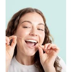 Spool of DR. Wild TEBODONT-F Stretch Floss with tea tree oil for enhanced cleaning