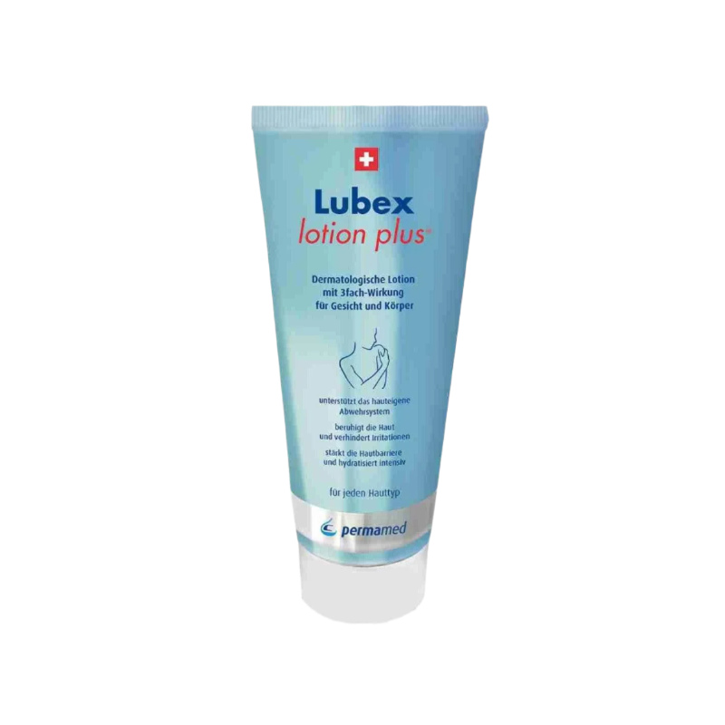 Texture of Lubex Lotion Plus – lightweight 11% lipid lotion for barrier support and hydration