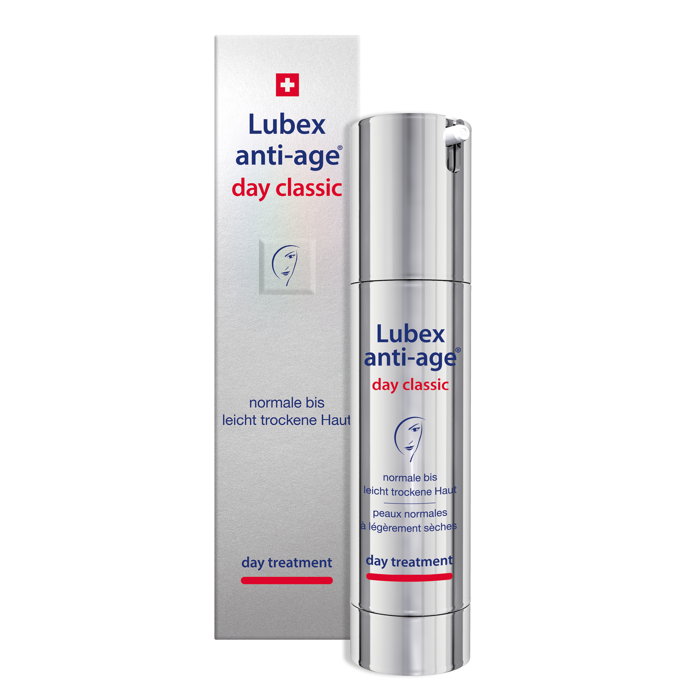 Texture of Lubex anti-age Day Classic – rich yet medium-lipid formula with peptides & hyaluronates