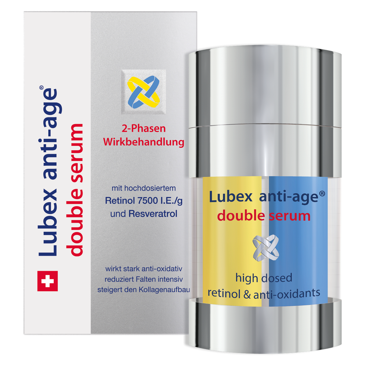 Texture of Lubex anti-age Double Serum – oil and water phases combine for targeted anti-age performance