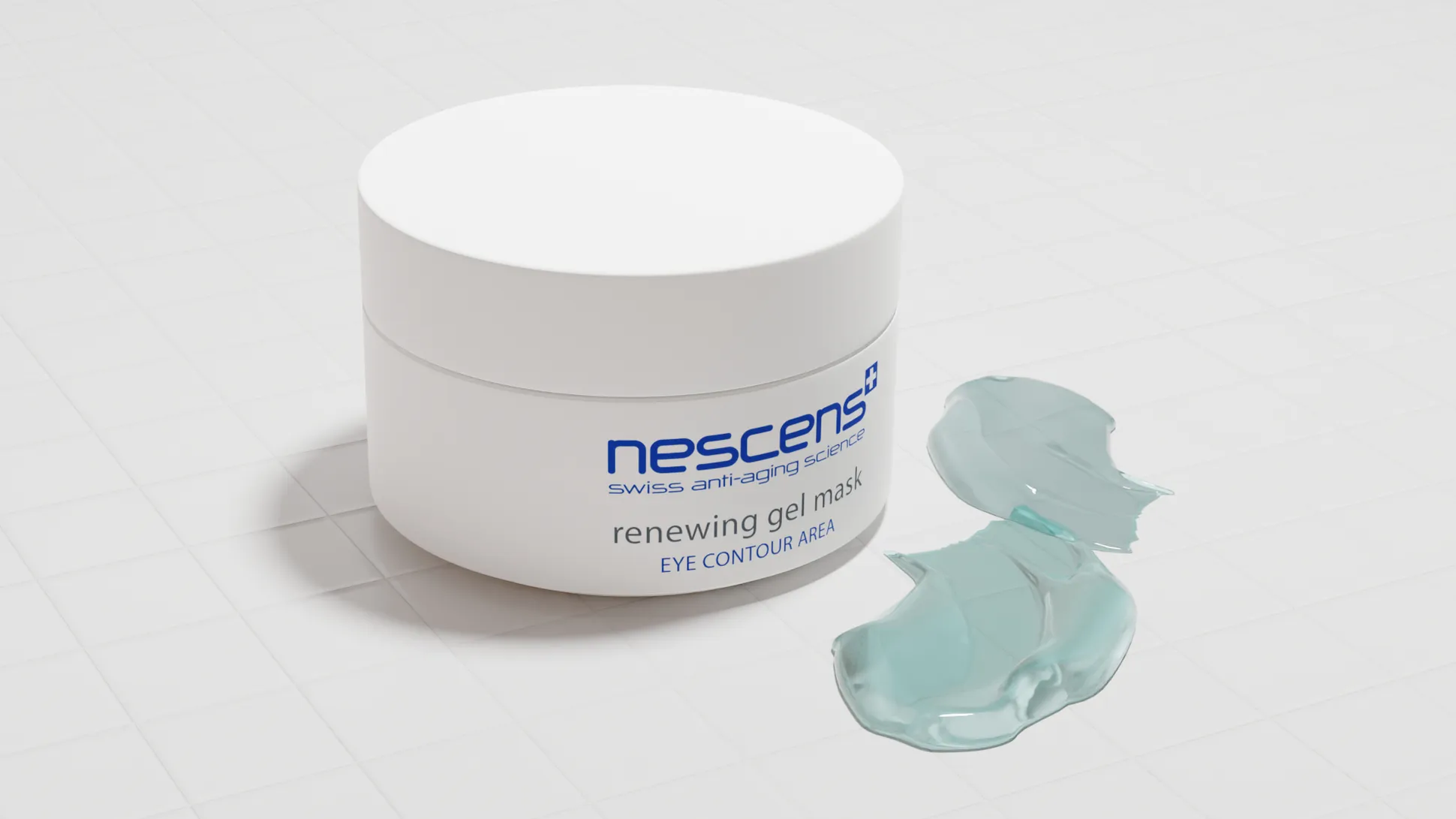 Texture of Nescens Renewing Gel Mask – Hydrating Gel Rich in Glycerin & Panthenol for Youthful Eyes