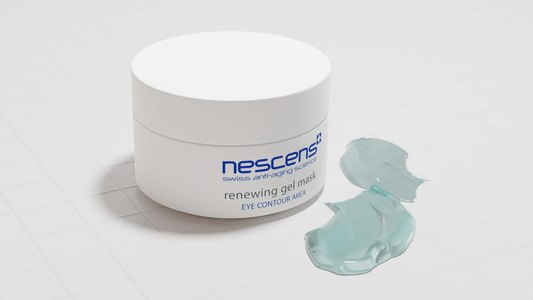 Texture of Nescens Renewing Gel Mask – Hydrating Gel Rich in Glycerin & Panthenol for Youthful Eyes