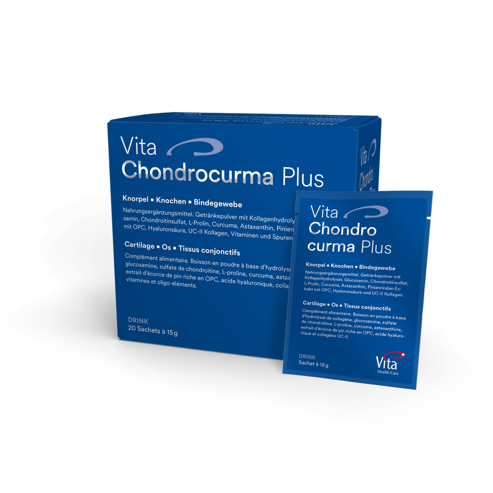 Vita Chondrocurma Plus – Swiss joint & connective tissue support drink 20 sachets