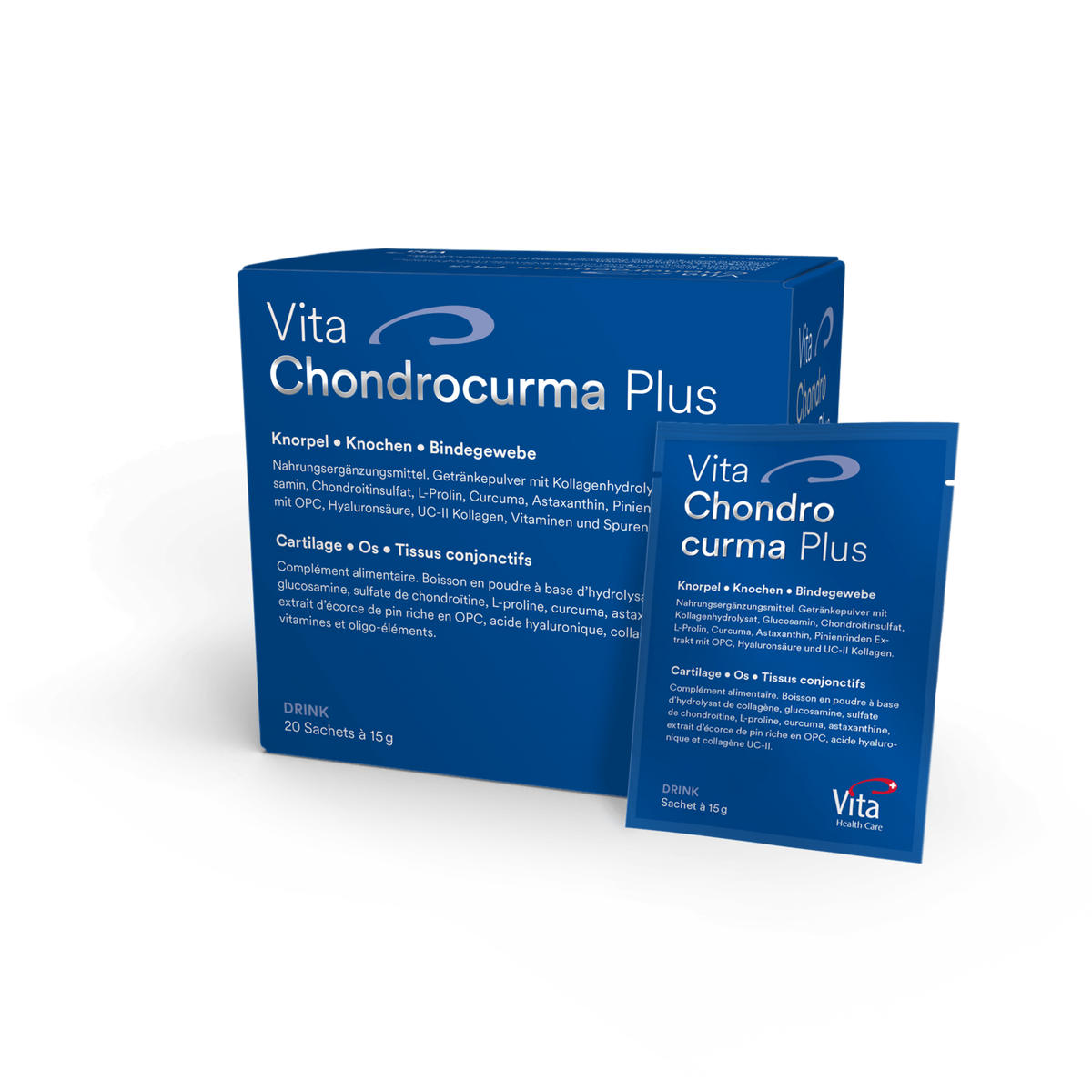 Vita Chondrocurma Plus – Swiss joint & connective tissue support drink 20 sachets Main image