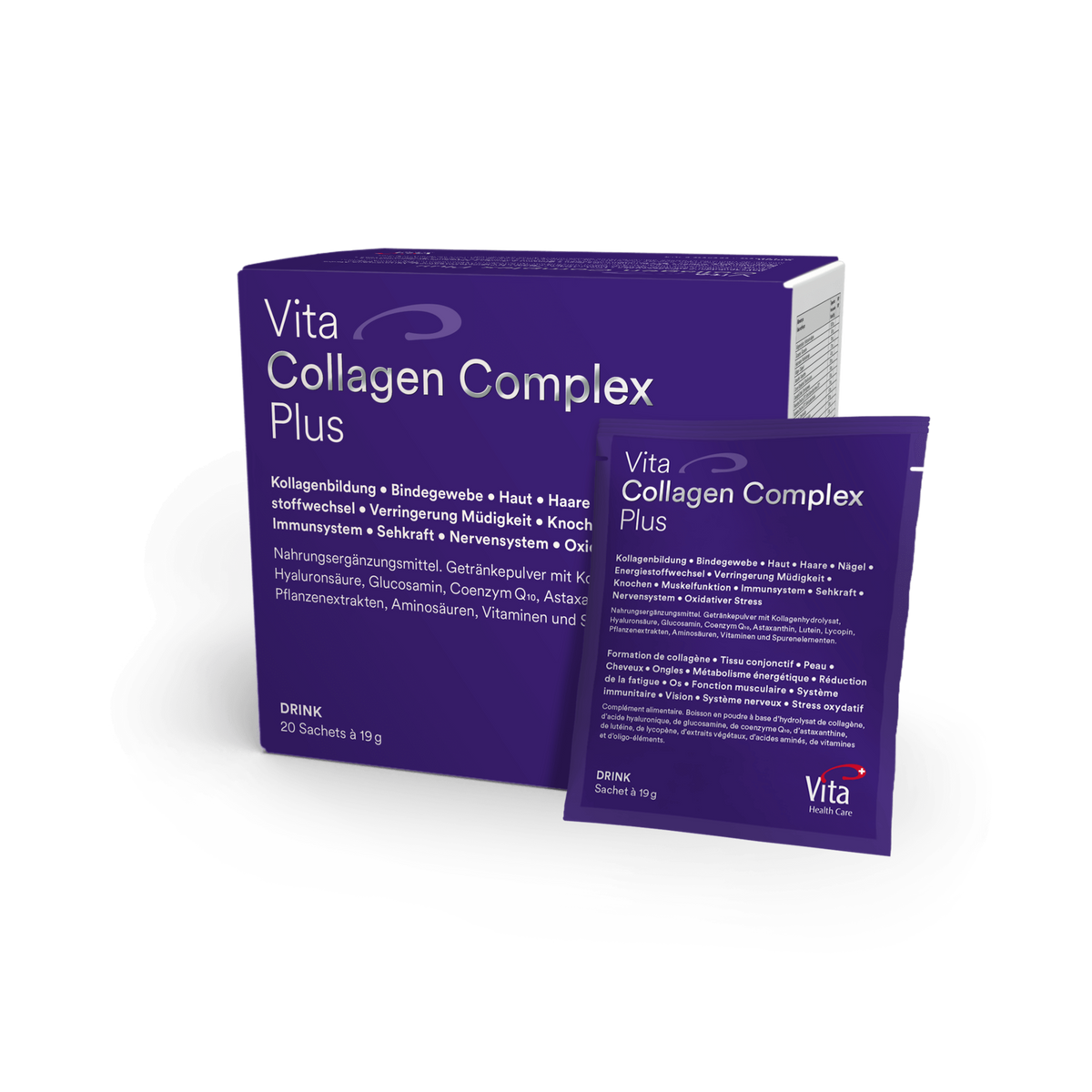 Vita Collagen Complex Plus – Swiss all-in-one beauty & vitality drink 20 sachets Main image