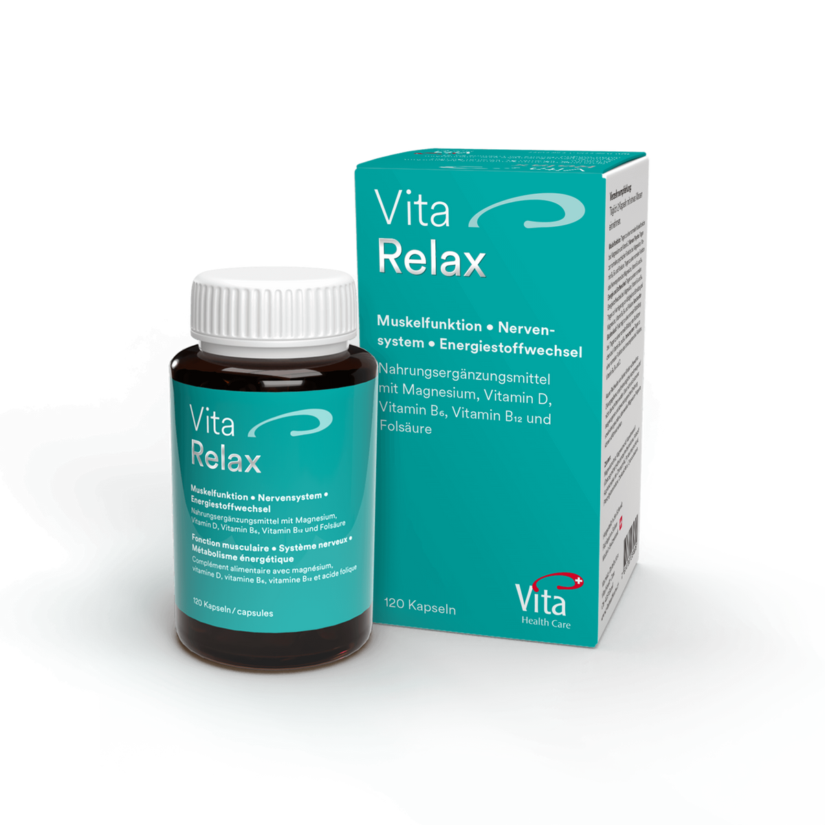 Vita Relax – Swiss magnesium & B-vitamin capsules for relaxation and energy