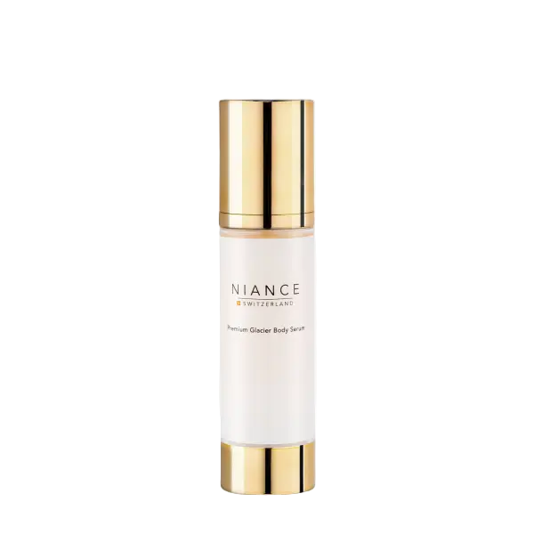 niance-premium-glacier-body-serum-100ml-front.jpg — NIANCE Premium Glacier Body Serum 100 ml airless pump front packshot Main image