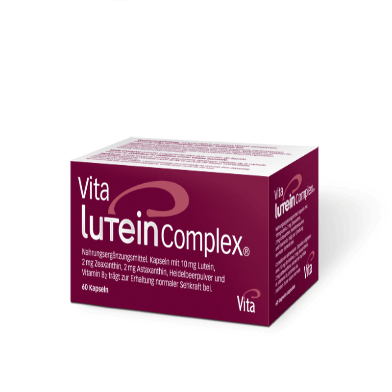 Bottle of Vita Lutein Complex with lutein, zeaxanthin and astaxanthin